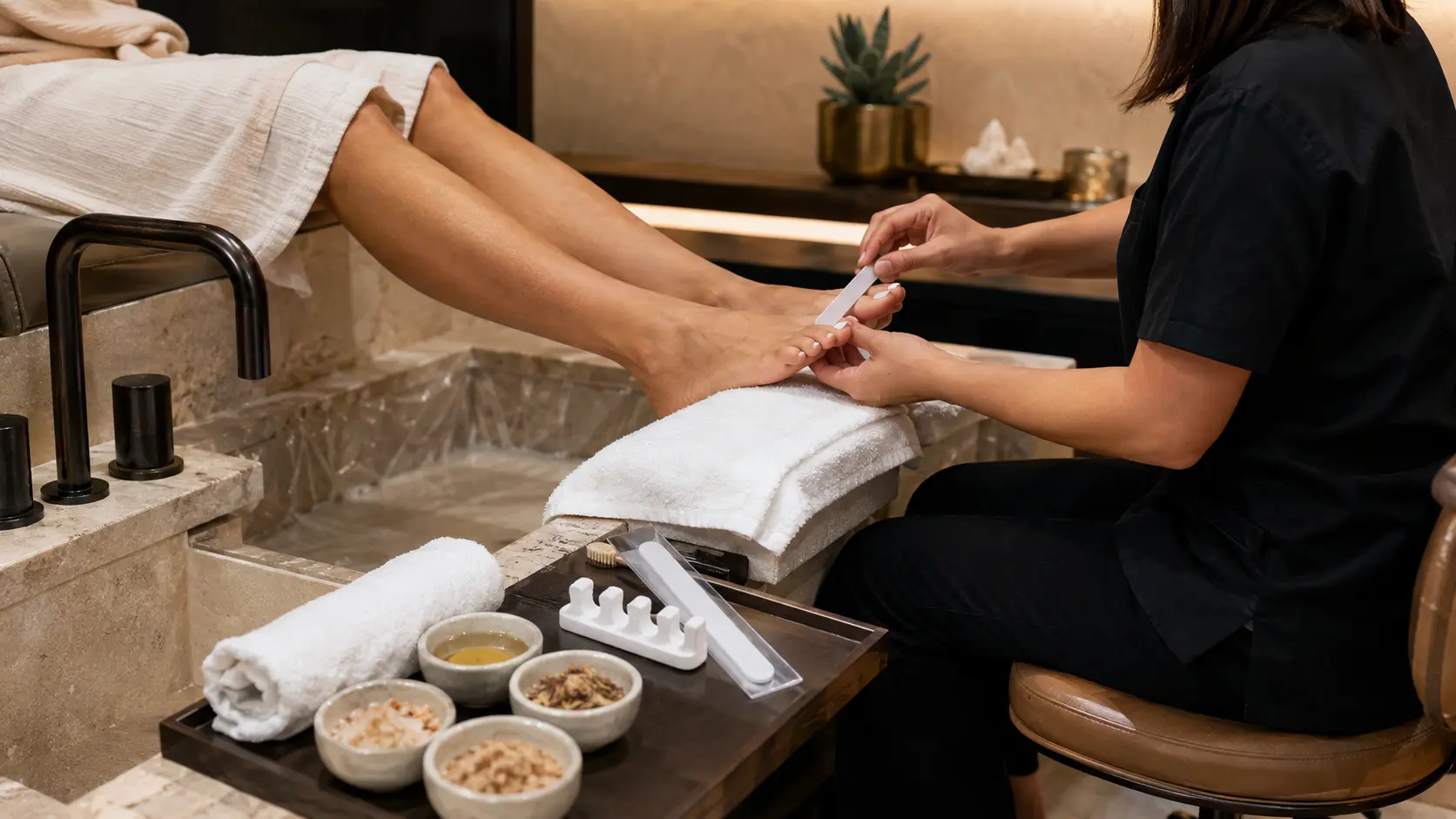Spa pedicure at Element Nail Bar on McDowell in Avondale